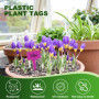 150 Pièces Étiquettes pour Plantes, Accessoires Jardinage Étanche, Etiquette Plastique Livré avec 2 Marqueurs, Applicable Potage