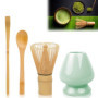 Matcha set – Matcha kit – Set de fouet matcha bambou – 4 pièces d'accessoires pour matcha avec cuillère à matcha et support en c