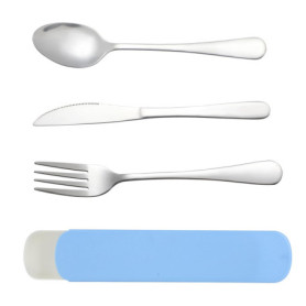 Ensemble de couverts portables - Couverts de camping portable - Couverts de camping - set de 3 - réutilisables - faciles à trans