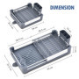 Kingrack Égouttoir à Vaisselle Extensible, Aluminium Égouttoirs, Egouttoir Vaisselle, égouttoir à Vaisselle réglable avec Bec de