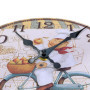 Lafocuse 30cm Horloge Murale Cuisine Bois Vintage, Silencieuse Pendules Murales Chef, Retro Design sans Tic-tac Déco pour Restau