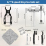 Chaîne de vélo - Kit Réparation Chaîne Vélo - Alliage d'Aluminium - Outil Démonte Chaîne - Pour Réparer Chaînes VTT et Vélo de C