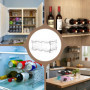 Range Bouteille - Range Bouteille Frigo - 2 Pièces Range Bouteille Vin, en Plastique PET, Empilable, Contient jusqu'à 6 Bouteill