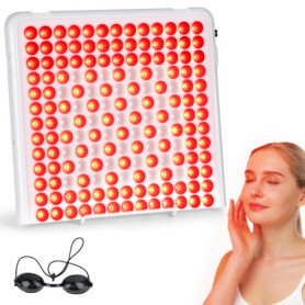 Lampe Infrarouge, Unegnel Lampe Lumière Rouge Combo 660nm et 850nm, 169 LED Panneau de Lumière Rouge avec Support, Minuterie, Re