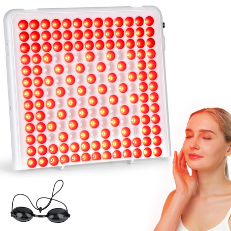 Lampe Infrarouge, Unegnel Lampe Lumière Rouge Combo 660nm et 850nm, 169 LED Panneau de Lumière Rouge avec Support, Minuterie, Re