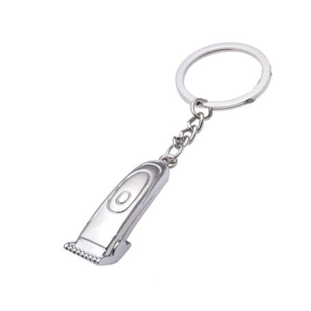 ARFUKA Porte-clés en métal avec pendentif tondeuse à cheveux pour homme, Argenté, Small