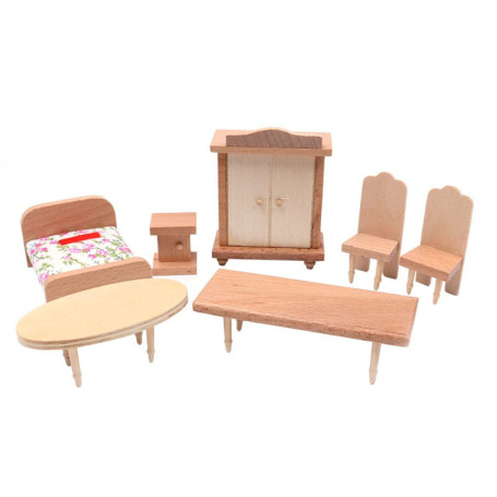 CENPEK Mobilier de maison de poupée à l'échelle 1:12 - Meubles miniatures en bois - Accessoires pour maison de poupée - Modèle d