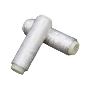 ANCLLO Lot de 2 lignes de pêche en nylon haute résistance 0,2 mm x 200 m, Blanc, Monofilament