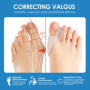 Impoditiongs 6 Pièces Correcteur Hallux Valgus,Étirement Ecarteur d'orteil,Séparateur d'Orteils en Silicone,Correcteur d'Orteils