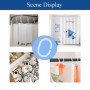 Lot de 24 Anneau Rideau de Douche en Plastique, C Crochet Rideau Douche, Anneaux Rideaux Douche pour Salle de Bain, Chambre à Co