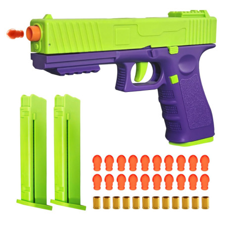 Pistolet Jouet Automatique pour Enfants – Mécanique avec Éjection de Douilles, pour Filles et Garçons