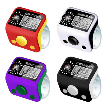 Golgner Lot de 4 compteurs manuels numériques et mécaniques, compteurs de doigts électroniques, réinitialisables à 5 chiffres, c