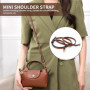 Bandoulière en Cuir pour Mini Sacs, Remplacement en Cuir Véritable sans Perforation pour Le Mini Bag, Petit Sac a Main Femme，Mar