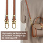 Bandoulière en Cuir pour Mini Sacs, Remplacement en Cuir Véritable sans Perforation pour Le Mini Bag, Petit Sac a Main Femme，Mar