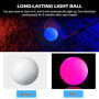 BORDEAG Lot de 6 balles de golf lumineuses à LED multicolores - Balles de golf lumineuses - Idéales pour l'entraînement de nuit