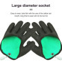 TAIZER 4PCS Gants Pêche Gant Pêche Anti-Coupure Anti-Crevaison Gants Pêche Étanche avec Magnétisme Boucle Gant Chasse Main Gauch