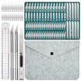 Cutter de Précision Couteau, 2 Stylos Scalpel 90 Lames Tapis de Découpe Règle en Acier pour Découpe de Travail d'art Bricolage, 