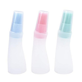 Bouteilled'huile Badigeonnage,Cuisine badigeonner en, badigeonner en Silicone de l'huile Pinceau à pâtisserie Brosse pour Barbec
