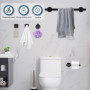 Atliberswo Ensemble Porte-Serviettes, Ensemble Salle de Bain Accessoire, 5 pièces, à Fixer au Mur, Comprenant 1 Porte-Serviettes