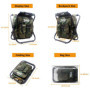 Zology Paniers Sièges Pliant Camping Chaise Tabouret Sac à Dos avec Refroidisseur Isolé Sac de Pique-Nique Camouflage Portable R
