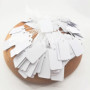 500Pcs Etiquette Prix, 24 * 15 mm Étiquette Blanches avec Ficelle, Étiquettes de Prix en Papier Vierges Inscriptibles, Etiquette