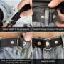 Firschoie 2 Pièces Ceinture Extensible Sans Boucle, Élastique Invisible Unisexe Ajustable pour Femme Homme, Convient aux Jeans e