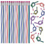 Firschoie 25 Pièces Crayons Souples Flexibles mit Gomme, Crayons de Courbure Magiques, Durable Crayon Flexible, Crayon de Couleu