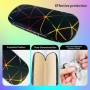 Xpieoyrm Lunettes 3 pièces avec Chiffon à Lunettes, Étui à lunettes portable personnalisé, Étui Rigide à Lunettes de Soleil en C