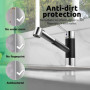 APPASO Robinet de Cuisine avec douchette extractible, robinet d'évier à bec haut, sans plomb et sans nickel, mitigeur monocomman