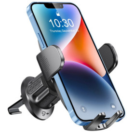 Glangeh Support Telephone Voiture Grille Aération [2025 Crochet Amélioré] Rotation 360° & Libération en Touche Compatible avec i