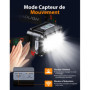 ISEYOU Lampe Frontale LED Ultra Puissante, Lampe Frontale Rechargeable avec Lumière Rouge & Capteur de Mouvement, 5 Modes d'Écla