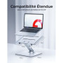 CIRYCASE Support Ordinateur Portable Bureau, Rehausseur PC Portable Stable Aluminium, Ergonomique pour Bonne Posture, Laptop Sta