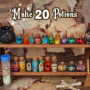 DECOHOME Set de Potion Mystère Vintage pour Enfants, mélange 20 bouteilles de Potion Magique, Jouets Artisanaux pour Garçons et 