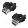 Lahviuu Sifflets, 2 Pcs Plastique Sifflet Arbitre Sifflet de Sport avec Cordon,Noir Sifflets Sonores Forts Parfaits,pour Les Ent