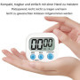 Lot de 4 minuteurs de cuisine numériques, magnétiques, chronomètres avec support pliable, pour enfants, avec grand écran LCD pou