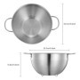 Passoire Inox Passoire Cuisine avec Poignées et Base Passoire pour Spaghetti/Nouilles/Riz/Fruits/Légumes, Passoire Ø 24cm, Lavab