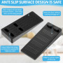 FERRGIA 8 Noir Cale Porte Caoutchouc Souple,Hauteur Reglable Antidérapante Bloc,Non Toxique,Non Odeur Arrêt de Cale Porte,Caoutc