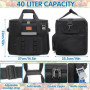 BBLTIFF 40L Grand Sac Isotherme Repas, Glaciere Souple Isotherme, Sac Glaciere Pliable, Glacière Isotherme avec Bandoulière Régl