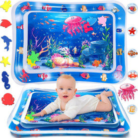 ZPQAODI Tapis de jeu aquatique pour bébé, tapis de jeu aquatique, gonflable, 66 x 50 cm, tapis de jeu rempli d'eau, tapis de jeu