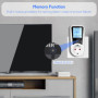 Vinabo Wattmètre Prise Compteur d'Énergie,Prise Compteur d'Énergie Numérique,Consommation avec 7 Modes Surveillance,Prise Consom