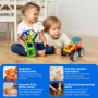 Magformers WOW Plus Magnetic Building Blocks Toy. Makes 30 Different Cars With Detachable Race Driver. STEM Toy With 18 Pieces.,