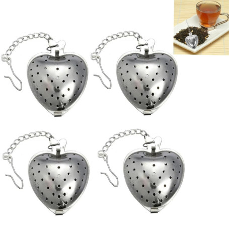 BOBOZHONG Infuseur Thé,4 pièces Boule A Thé en Acier Inoxydable,Filtre à Thé Boule à Thé Passoire à Thé Tamis à Thé Tamis à Thé,