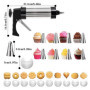Dyaucwpo Pistolet à Patisserie, Presse à Pâtisserie en Acier Inoxydable, Machine à Biscuits, Presse à Biscuits Avec 13 Gabarits,