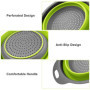 Zeripikfoasp 2 Pièces Passoire Pliable, Passoire Cuisine Pliable, Passoires Rétractable, Silicone Collapsible Colander, Passoire