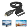 LNGJIN Cable Peritel HDMI,Convertisseur Péritel vers HDMI,Convertisseur Vidéo Audio,Adaptateur HDMI Peritel pour DTV STB VHS VCR