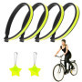TAFACE Lot de 4 colliers réfléchissants, pinces à pantalon avec 2 pendentifs en forme d'étoile, extensibles pour jogging, randon