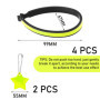 TAFACE Lot de 4 colliers réfléchissants, pinces à pantalon avec 2 pendentifs en forme d'étoile, extensibles pour jogging, randon