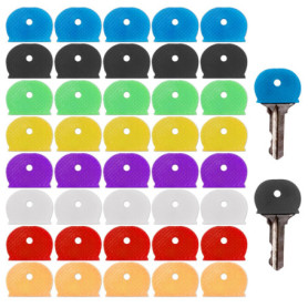 40PCS Key Cap, Capuchon En Plastique, Capuchon De Clé De Couleur (8 Couleurs)