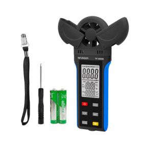 INFURIDER Anémomètre Numérique avec 6 Unités, Anémomètre pour Vitesse du Vent/Température/Humidité Relative, Compteur de Vitesse