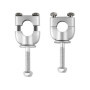 QWORK 2 Pcs Rehausseur de Guidon pour Moto 22mm 7/8", Fixation de Guidon Moto en Alliage Aluminium pour Moto VTT